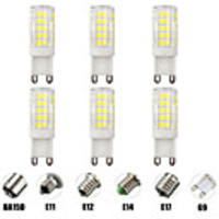 6pcs 7 W LED Corn Lights LED Bi-pin Lights 700 lm E14 G9 E12 T 64 LED Beads SMD 2835 Dimmable Warm White White 220-240 V 110-120 V