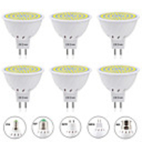 6pcs 8 W LED Spotlight 800 lm E14 GU10 MR16 MR16 80 LED Beads SMD 2835 Warm White White 220-240 V 110-120 V