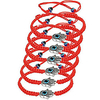 6pcs braided string kabbalah bracelets rotating evil eye hamsa hand for protection bracelet red string