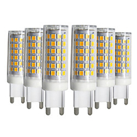 6pcs G9 9W 76LED 2835SMD Corn Lamp Warm White Cool White Natural White LED Ceramics Lamp AC 220V AC110V miniinthebox