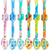 6PCS Push Pop Fidget Toy Fidget Bracelet Durable and Adjustable Multicolor Stress Relief Finger Press Bracelet for Kids and Adults ADHD ADD Autism miniinthebox