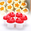 6pcs Set Various Flower Shape Egg Poacher Egg Tools Non-stick Silicone Eggs Cup Kitchen Gadgets