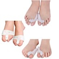 6pcs Silicone Gel Hallux Valgus Thumb Orthopedic Braces Thumb Valgus Correction Device Foot Care Tool