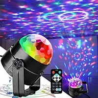 7 Color DJ Strobe Led Disco Ball 3W Sound Control Laser Projector RGB Stage Light Effect Light Music Christmas Party Bedroom Décor miniinthebox