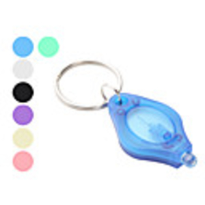 7-color White Light 22000 mcd LED Flashlight Keychain (Small,  10-pack)