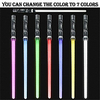 7 Colors LED Lighting Action Figure Lightsabers Sounds Double Bladed Light Plastics Teenager Children