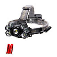 7 Headlamps LED 7 Emitters Portable Adjustable Wearproof Durable Camping / Hiking / Caving Everyday Use Cycling / Bike Black