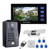 7 Lcd Video Door Phone Intercom System RFID Door Access Control Kit Outdoor Camera Electric Strike LockWireless Remote Control