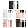 7 makeup brushes pony hair eyeshadow brush set portable cosmetic bag animal hair beauty tools