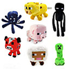 7 pcs Stuffed Animal Plush Toys Plush Dolls Cartoon 7 in 1 Plush Minecraft Imaginative Play,  Stocking,  Great Birthday Gifts Party Favor Supplies Boys and Girls Adults Kids