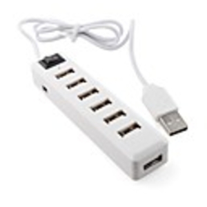 7 Port USB 2.0 HUB with Switch High Speed Transfer Rate: 480Mbps