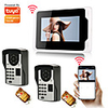7 WiFi/Wired Tuya APP Monitor Video Door Phone System 1080P Camera with Fingerprint Password Multi-languages Remote Phone Control Motion Recording