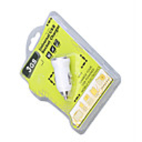 700mA Car Cigarette Powered USB Adapter/Charger (DC 12V/24V)-White