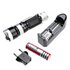 7036 Focus Adjustable Zoom 3-Mode Cree Q5 LED Flashlight Set (3W,  200LM,  1x18650,  3xAAA)