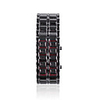 72-LED Red Light Matrix Leather Watch/Wristwatch (Black)