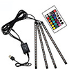 72 LEDs Strip Lights 17cm4 RGB 5050 SMD 10mm 1 24Keys Remote Controller 1 set RGB Thanksgiving Day Christmas Waterproof USB Suitable for Vehicles 5 V
