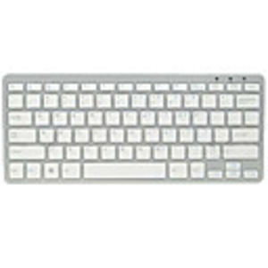 78-Key Slim Portable Rechargeable Bluetooth Wireless Keyboard - White