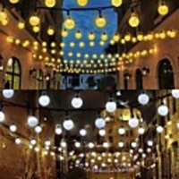 7m String Lights 50 LEDs Dip Led Warm White RGB White Waterproof Party Decorative Solar Powered