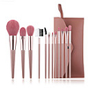 7pcs/12pcs Nude Pink Makeup Brush Beauty Tools Loose Powder Brush Blush Eye Shadow Brush Set Brush Cosmetic Bag