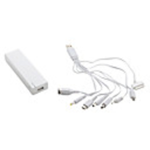 8-In-1 Portable AA USB Battery Charger (White)