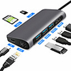 8 in 1 USB C HUB With HDMI RJ45 PD Charger Card Reader USB 3.0 adapter USB HUB For MacbookPro2020 Accessories Multi USB 3.0 Type C HUB