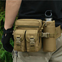 8 L Fanny Pack Hiking Waist Bag Military Tactical Backpack Multifunctional Quick Dry Wear Resistance Outdoor Hiking Camping Nylon Black ACU Color Army Green