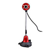 8 Megapixel USB Night Vision Webcam Microphone (Red)
