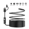 8 MM 2.0MP High Definition Camera three-in-one industrial pipeline inspection of carbon deposition in automotive engine repair double-lens Endoscope 5m hard wire