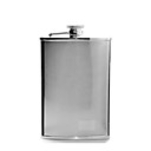 8 Oz hip Polished Stainless Steel Flask with Embossed pattern