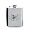 8 Oz Zodiac hip Polished Stainless Steel Flask-Aquarius