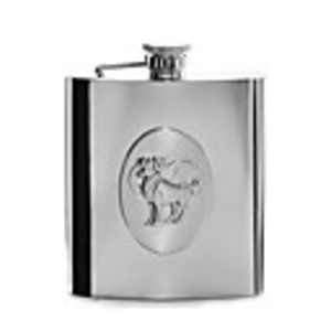 8 Oz Zodiac hip Polished Stainless Steel Flask-Aries
