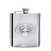 8 Oz Zodiac hip Polished Stainless Steel Flask-Cancer