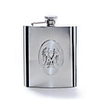 8 Oz Zodiac hip Polished Stainless Steel Flask-Gemini
