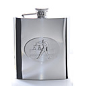 8 Oz Zodiac hip Polished Stainless Steel Flask-Libra