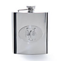 8 Oz Zodiac hip Polished Stainless Steel Flask-Scorpio