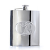 8 Oz Zodiac hip Polished Stainless Steel Flask-Virgo