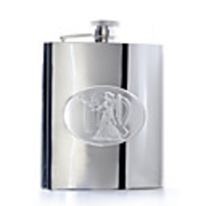 8 Oz Zodiac hip Polished Stainless Steel Flask-Virgo