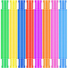 8 Pack Mini Pop Tubes Sensory Toys, Stretch Tube for Kids Decompression,  Pre-Kindergarten Finger Toys,  Multi-Color Mini Tubes for DIY Creative Handmade Activities(8 Colors-Mini) miniinthebox