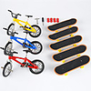 8 pcs Finger skateboards Mini fingerboards Finger bikes Finger Toys Plastic Metal with Replacement Wheels and Tools Skate Kid