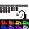 8 Pcs RGB Glow Light Strip LED Neon Walkway Light Motorcycle Remote Control Underglow Ground Effect Atmosphere Light