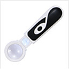 8 times 20 times handheld dual LED lamp draw out double lens rubber anti slip handle reading identification magnifier