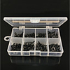 80 pcs Fishing Tackle Box Fishing Rod Guides Carbon Steel Durable Freshwater Fishing Lure Fishing General Fishing