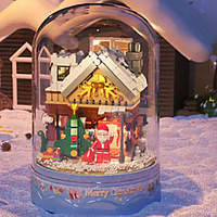 800 PCS Building Blocks Educational Toy Santa Claus Christmas Music Santa Suits compatible ABS Resin Legoing Music Christmas All Toy Gift miniinthebox