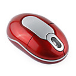 800DPI Mini Wireless Optical Mouse with Smart Receiver Storage Design - Red