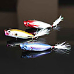 80MM 18G Fishing Lure Popper Bait with 2 Hooks