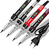 80W Digital Electric Soldering Iron Kit Set Temperature Adjustable 220V 110V Welding Tool Ceramic Heater Soldering Tips Rework