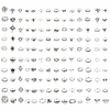 84-130pcs midi ring bohemian knuckle ring sets fashion finger vintage silver stackable rings for women knuckle midi rings