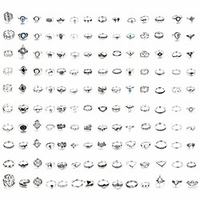 84-130pcs midi ring bohemian knuckle ring sets fashion finger vintage silver stackable rings for women knuckle midi rings
