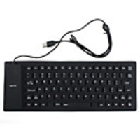 85 Keys Silicon Keyboard Black