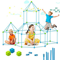 85 PCS Creative Fort Toy,  Fort Building Toys Kit Construction Fort Builders Building STEM Toys for 6 7 8 9 10 11 12 Year Olds DIY Fort Building Castles Tunnels Play Tent Tower Indoor Outdoor miniinthebox